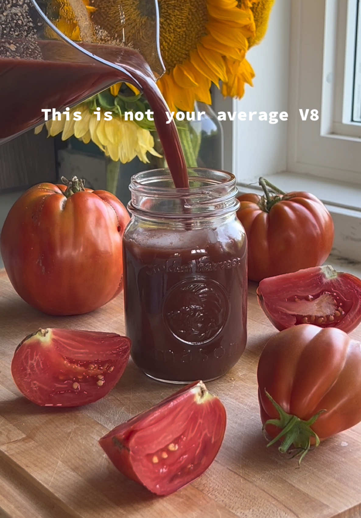 This is not your average V8… Savory, spicy, and full of summer garden vibes 🍅🌶🥒 Juiced in the Nama J2 Cold Press Juicer – recipe below! Use code IVONKA85 to save $85 off (US only) #h#homemadejuicev#v8juicej#juicingrecipesc#coldpressjuicen#namaJ2w#wellnessdrinks#summerjuicej#juicingtokj#juicecleanseg#guthealthh#healthyhabitss#spicyjuiced#drinkyourveggiesf#fyphealthtok