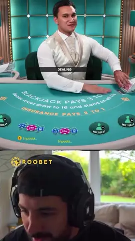 The table sets the tone. #RoobetEnergy #BlackjackGrind #StreamerClips #CasinoFlow