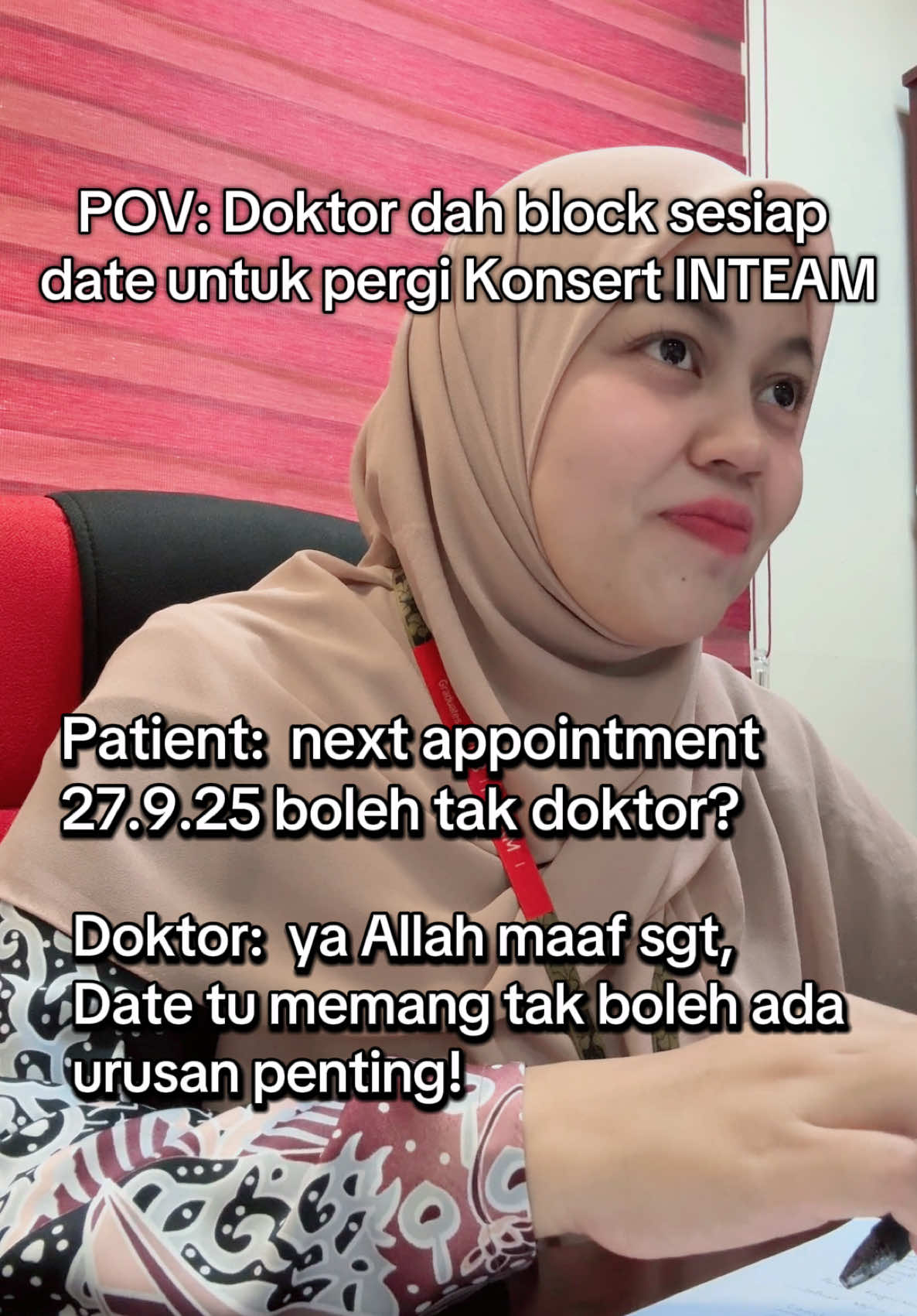 Maapppp cakap, doktor terpaksa ke konsert INTEAM demi kesihatan mental 🫣🥰 @Inteam_Official #fyp 