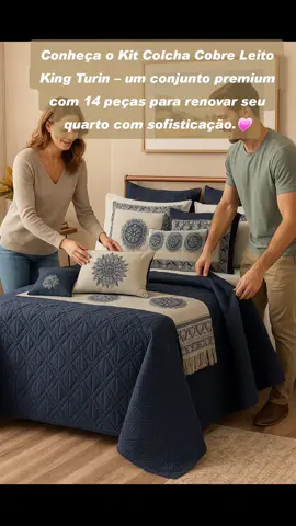 Kit Colcha Cobre Leito Casal King Turin 180 Fios 14 peças Completo Premium #colcha #shopee #quarto #jogodecama 
