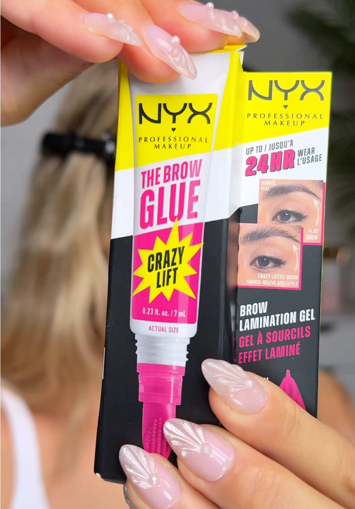 This brow glue is CRAZY 👀  @NYX Professional Makeup what did you put in here?!  Using the NEW crazy lift brow glue ✨ #makeup #newmakeup #nyx #nyxcosmetics #nyxbrowglue #browglue #browlamination #affordablemakeup 
