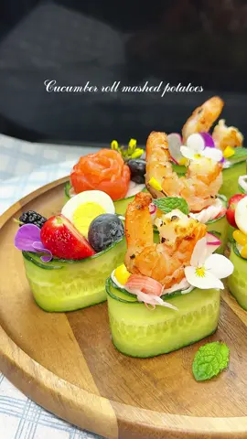 Cucumber roll mashed potatoes #tiktokfood #fyp 