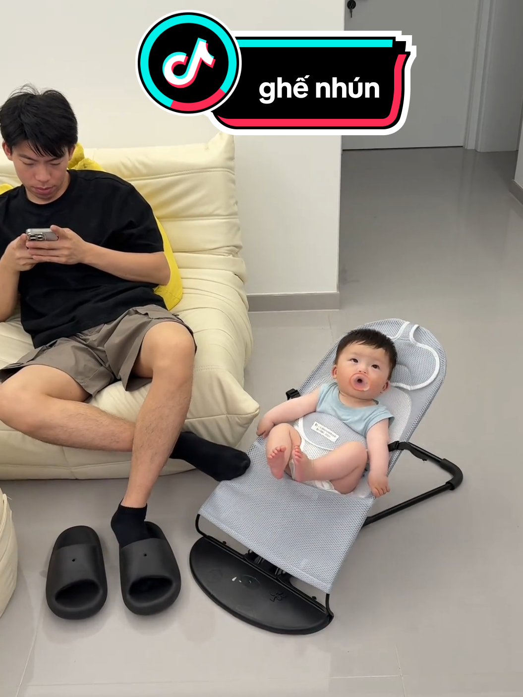 ghế thư giãn cho bé #mevabe #baby #reviewmevabe #chamcon #nuoicon #mebimsua #yeucon #xuhuong 
