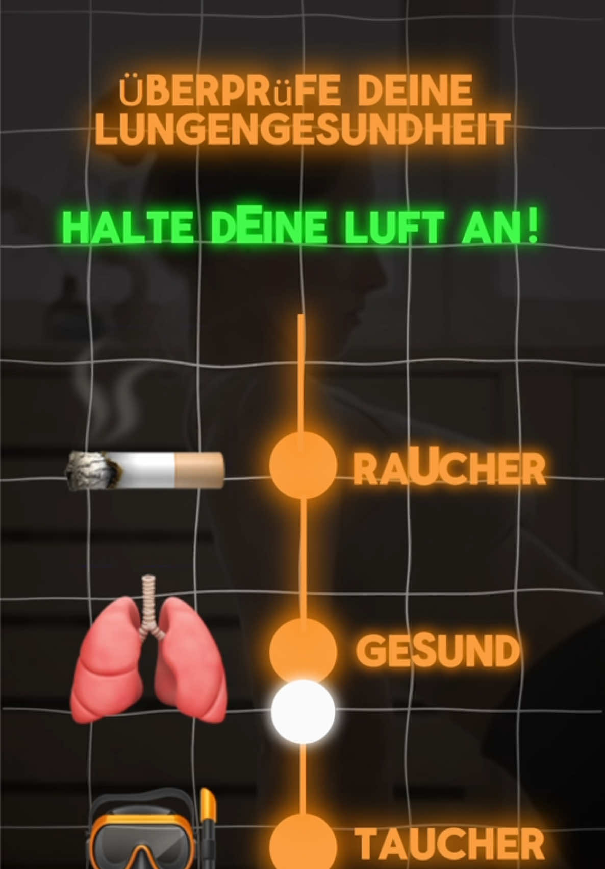 Halte deine Luft an und teste, ob deine Lunge gesund ist! Wer schafft es bis ans Ende, schreibt es in die Kommentare!! #holdyourbreath #breathchallenge #breathing #holdbreath 