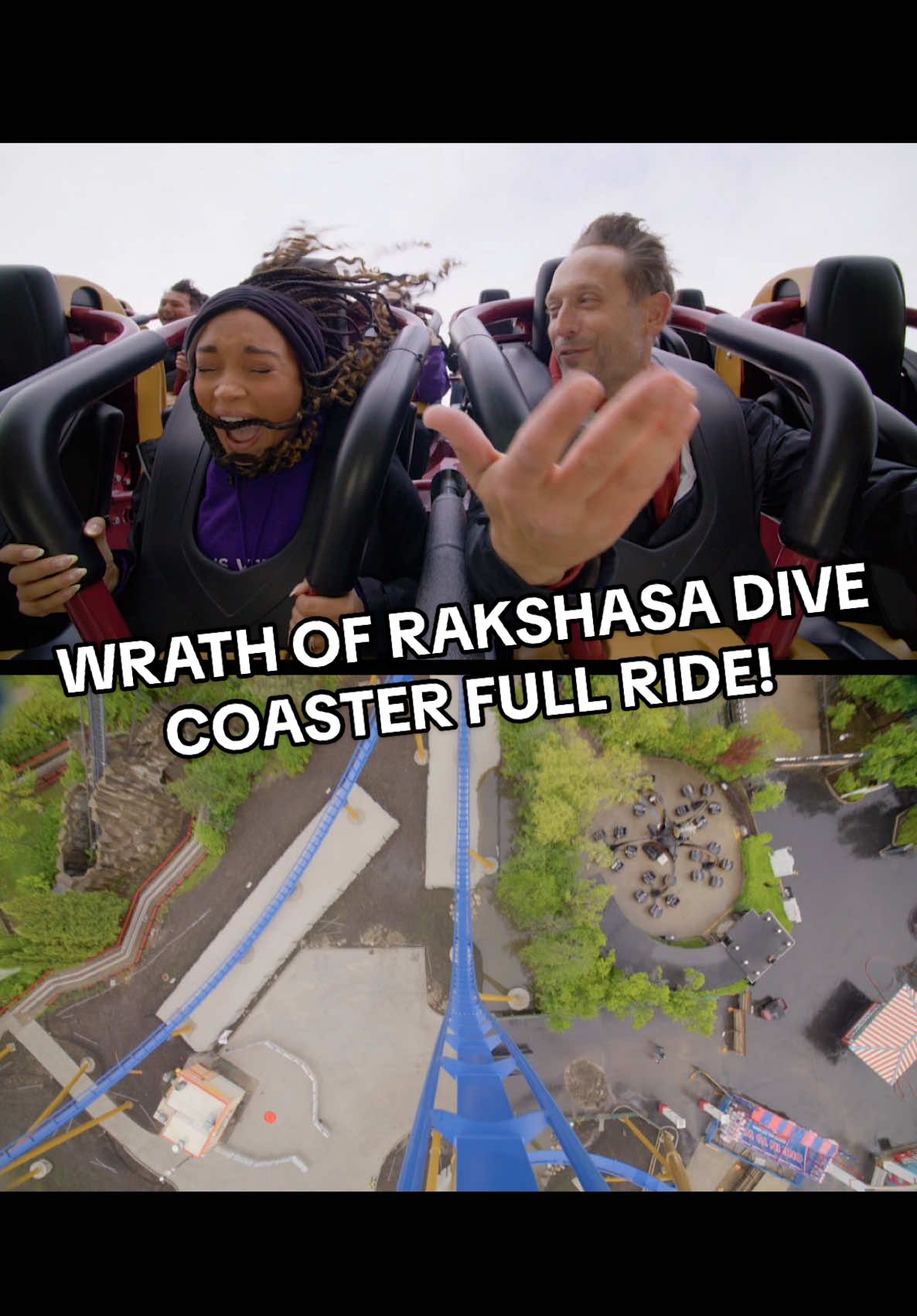 I rode the new recording breaking dive coaster WRATH OF RAKSHASA at Six Flags Great America @sfgreat_america with my @wgnmorningnews co-worker @BrhettVickeryTV! For some reason, my co-workers don’t seem to appreciate my on-ride commentary all the time. WRATH opens to the public on May 31st! #rollercoaster #themepark #amusementpark #travel 