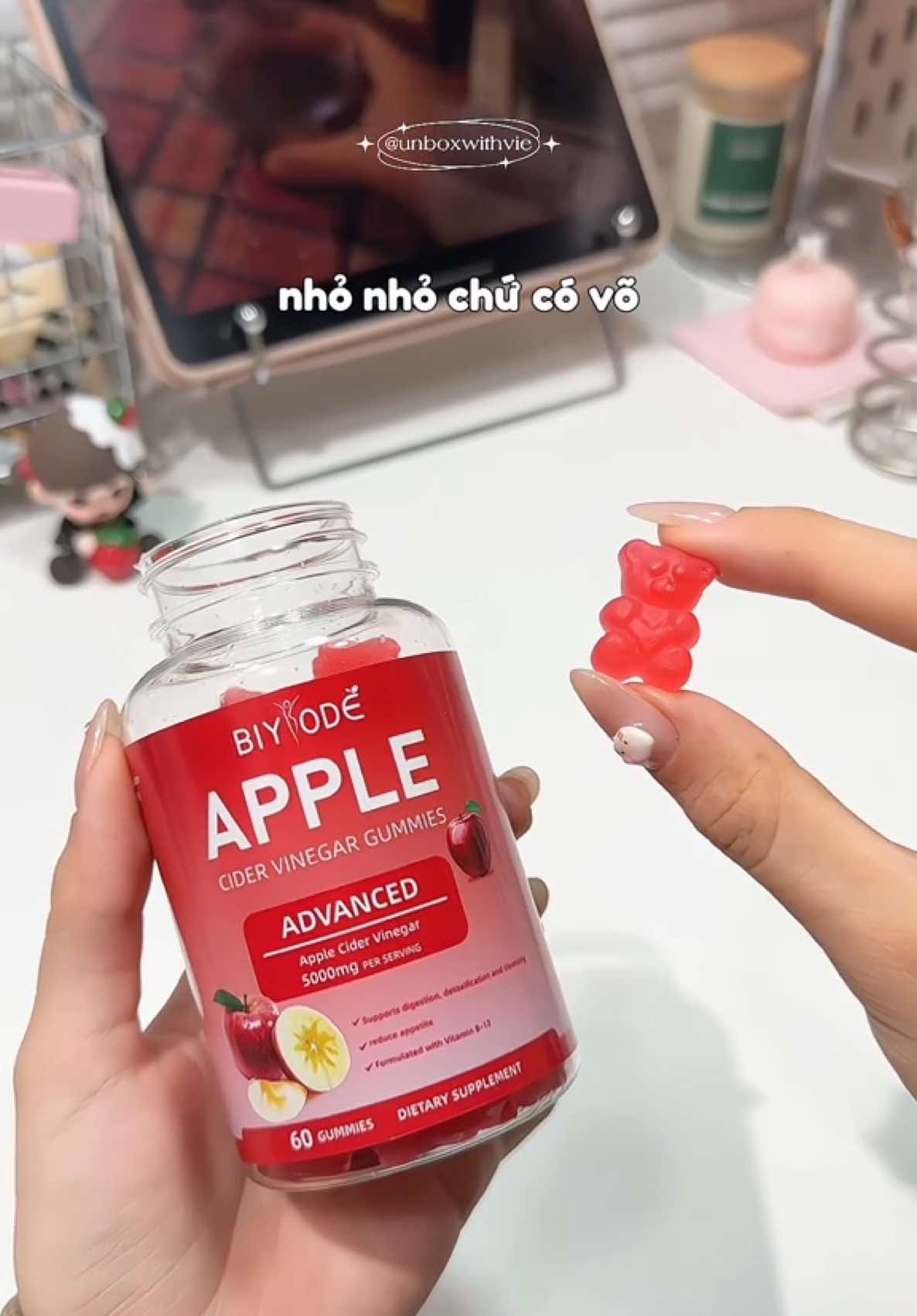 Bà nào hông uống được giấm táo thì thử tham khảo ăn kẹo giấm táo ikk #review #unboxwithvie #xuhuong #xuhuongtiktok #viral #xh #biyode #keodeogiamtao #keogiamtao #giamtao #muicothe #tpcn #suckhoesắcđẹp #suckhoesacdep #sacdep #suckhoe #muataitiktok 