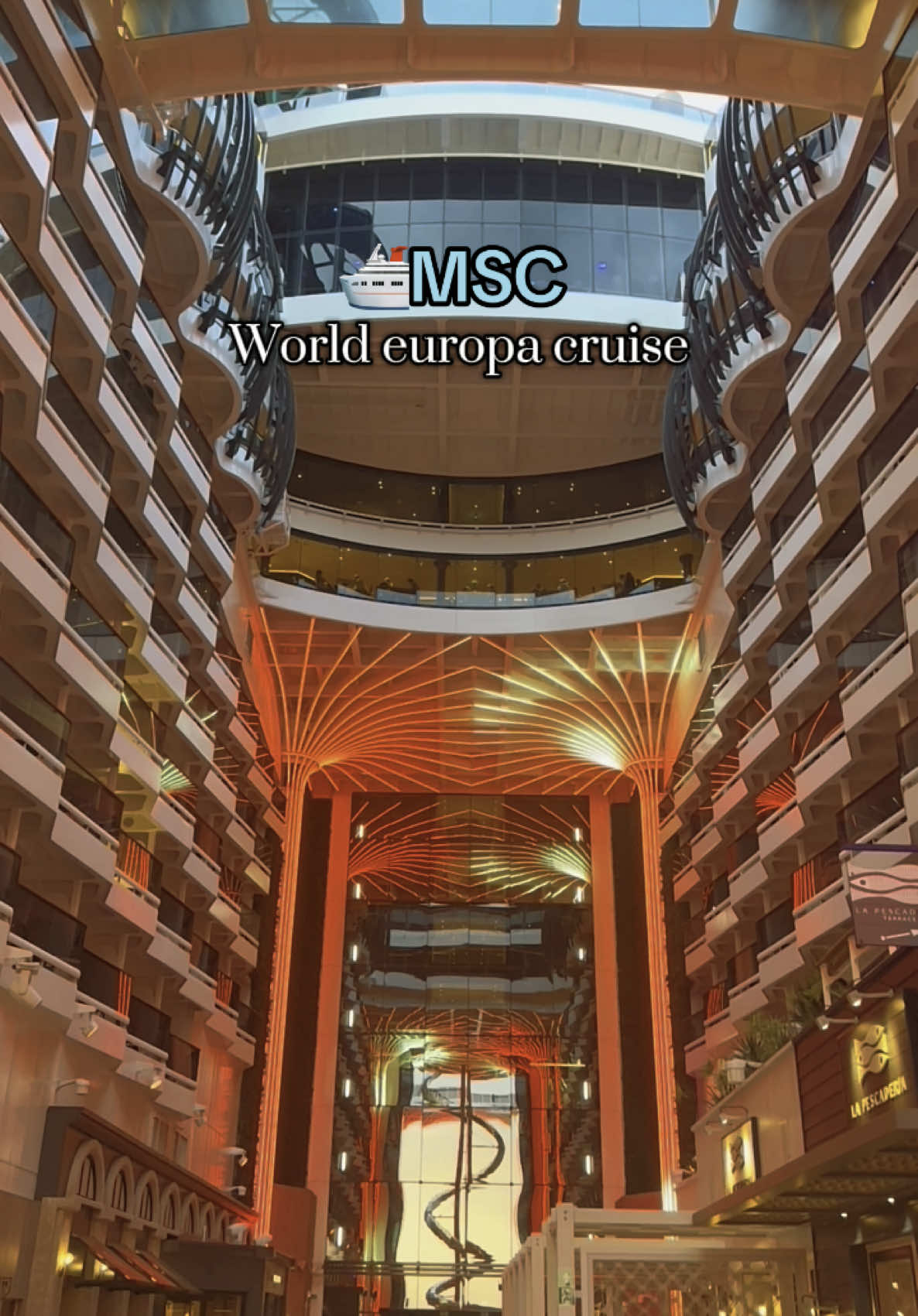 Ever seen a boat like this? 🤩 @MSC Cruises Official  #MSC #msccruise #mscworldeuropa #2024 #vacationmode #tiktokviral #viralvideos #fun #thingstodo #fyp #cruise #cruiseship 