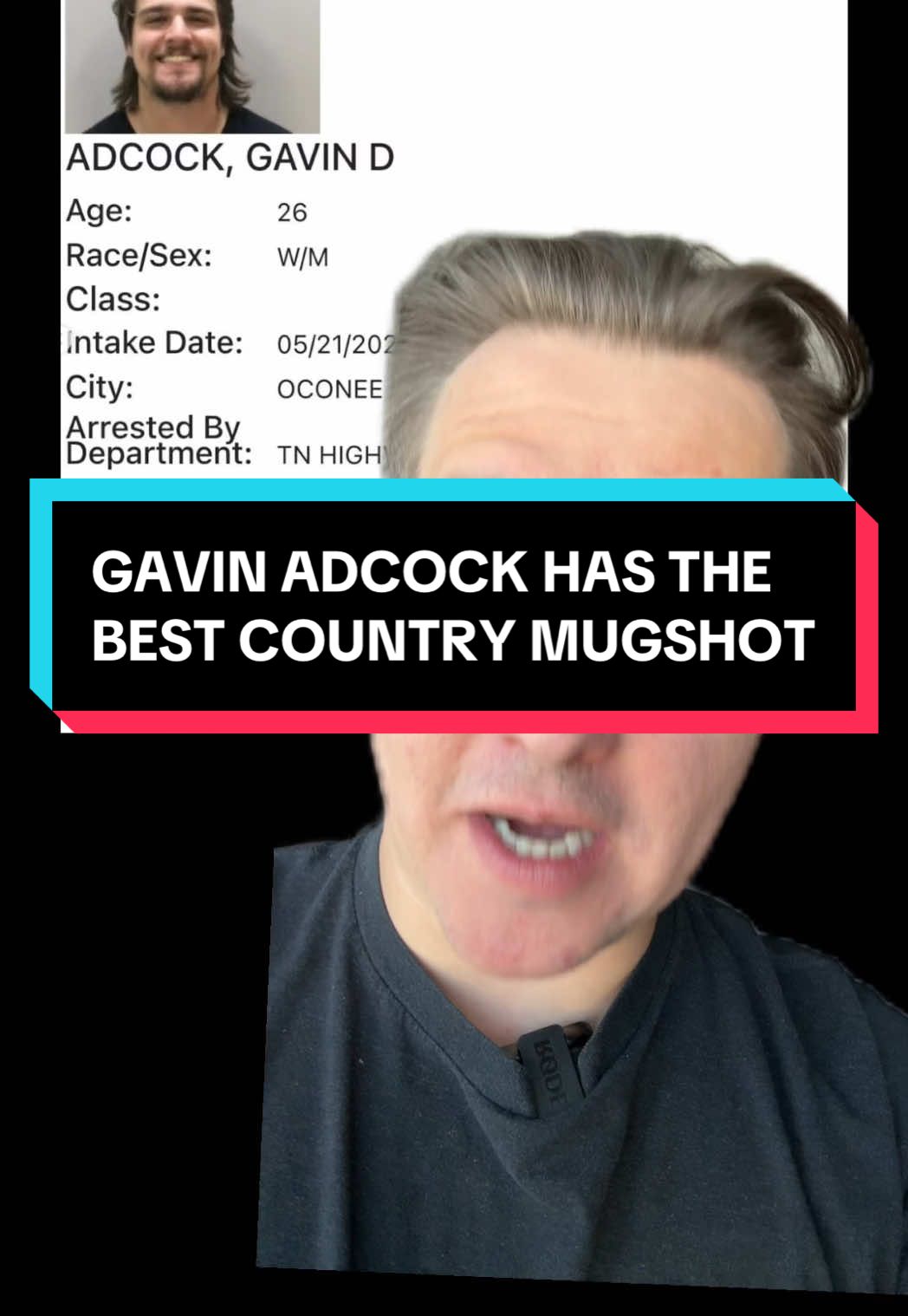Country music singer Gavin Adcock  was arrested by Tennessee Highway patrol on Wednesday, May 21, for reckless driving. As news spread, so did his mugshot, and a new viral sensation was created. Is this the best country music mugshot? Comment below and let me know! ##countrymusic##gavinadcock