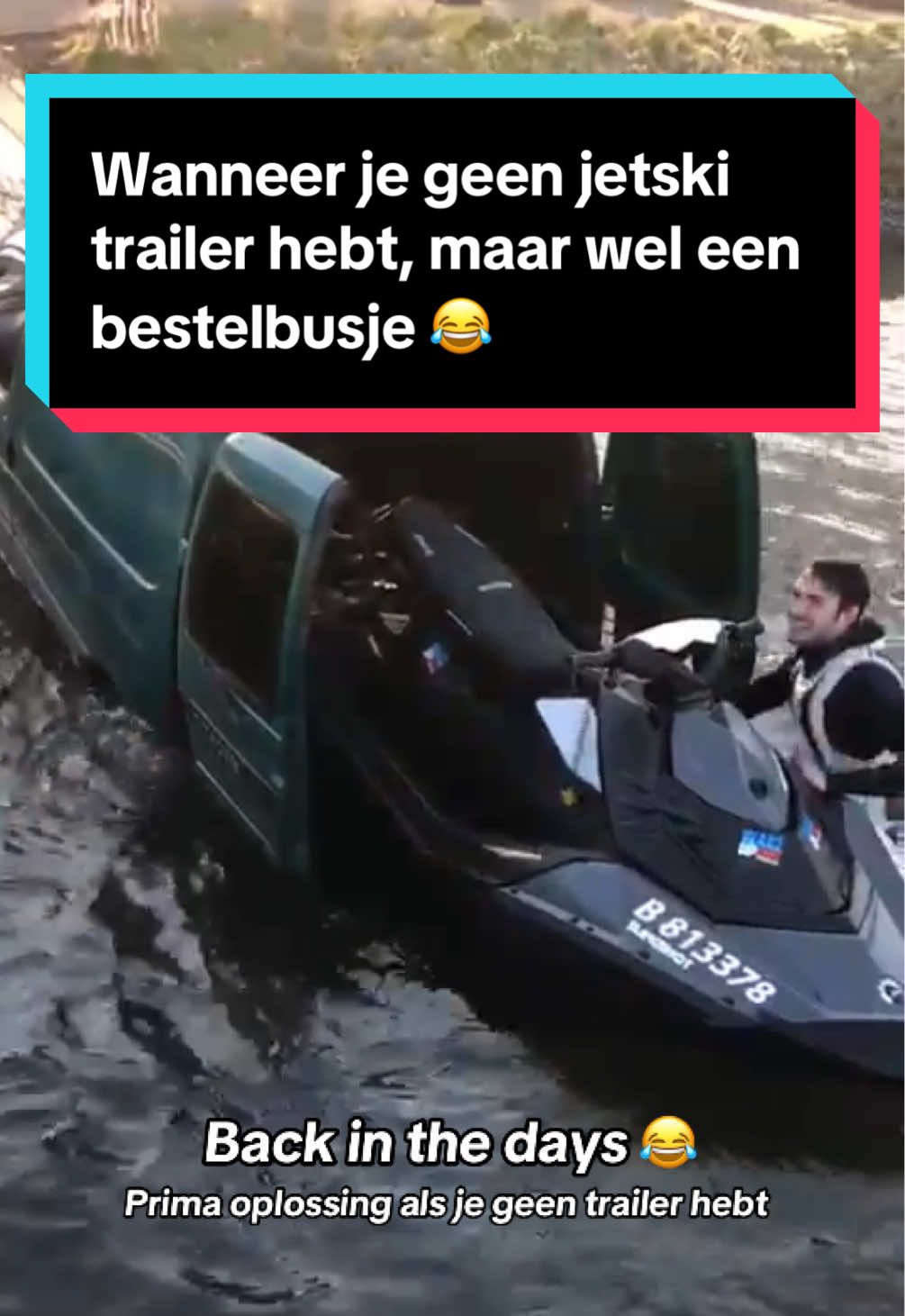Wanneer je geen jetski trailer hebt, maar wel een busje 🚐😜 Prima oplossing zo!  Volg voor dagelijkse jetski video’s en handige vaartips 🤝 Join de community (500+) als je eens mee wil varen 🚀 via de link in de bio.  #dumpert #jetski #seadoo #jetskilife #LifeHack #tipvanflip #howto #searob #jetskivideos #busje #seadoosparktrixx 