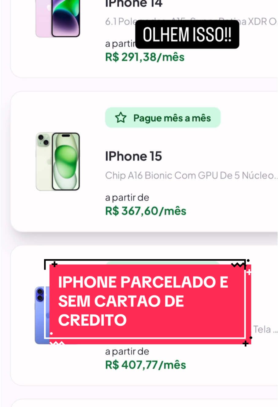 IPHONE PARCELADO E SEM CARTAO DE CRÉDITO LINK NA BIO