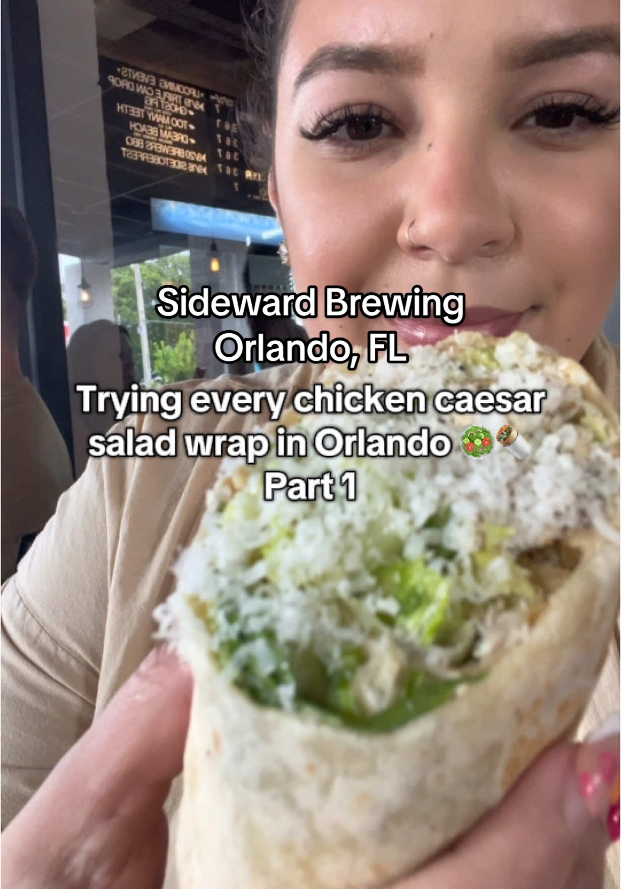 TRYING EVERY CHICKEN CAESAR SALAD WRAP IN ORLANDO Follow me as I share every chicken Caesar salad wrap here in Orlando. Sideward Brewing was the first spot I had ever discovered had a chicken Caesar salad wrap in their menu. After trying Vinny’s in Boca Raton I was on a mission then to find one and it’s just absolute perfection. Fantastic price at $12.00 for it to include chips too. Share this with someone looking for chicken Caesar salad wraps around Orlando ! #orlandoeats #thingstodoinorlando #chickencaesarwrap #cheapeats #orlandofoodie #bestoforlando #orlandofood #chickencaesar 