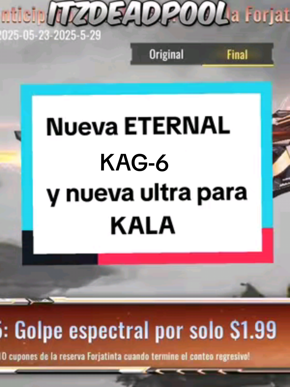 PERDON MUCHACHOS ES ETERNAL PARA LA KAG-6  Y NUEVA ULTRA para la KALA #itzdeadpool #bloodstrike #bloodstrikeclips #projectbloodstrike #bloodstrikepartner #bloodstrikelatam 