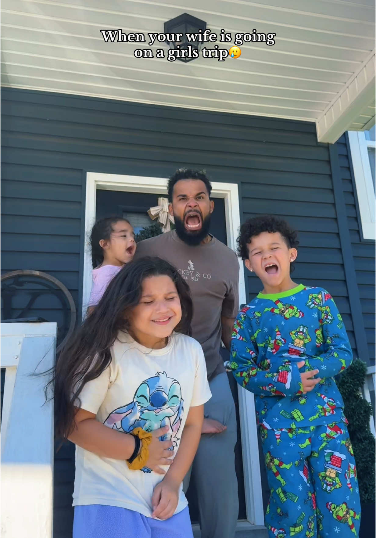 What am I going to do without my wife for 4 days? 😩 #girlstrip #familycomedy #relatable #husbandsbelike #dads #fyp 