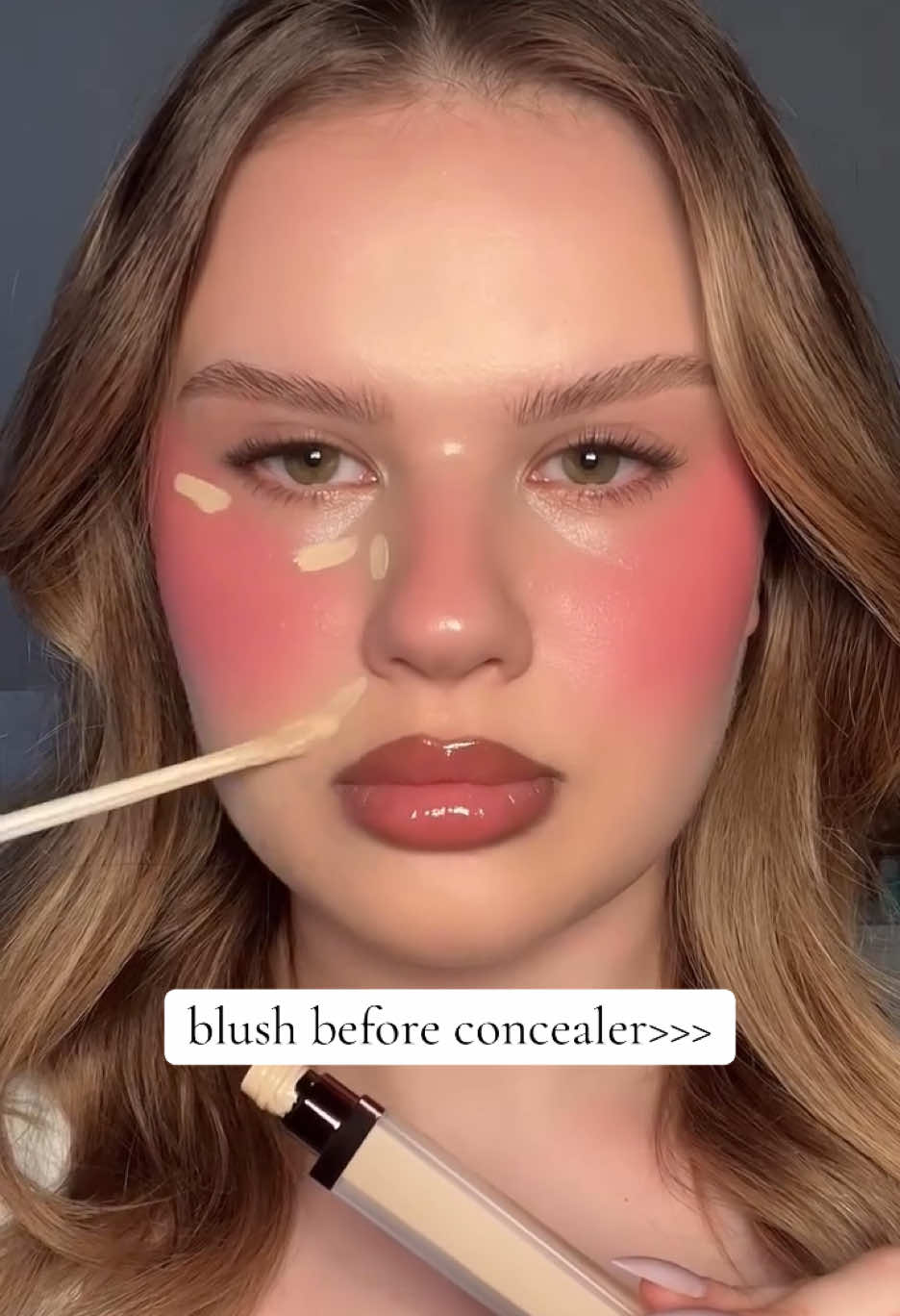 It’s giving “naturally flushed” ☺️😍 @Klaudia #makeuptips 