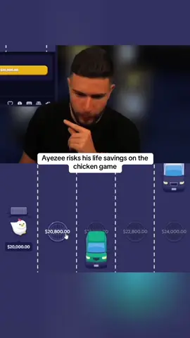 Ayezee risks his life savings on the chicken game #kickstreaming 