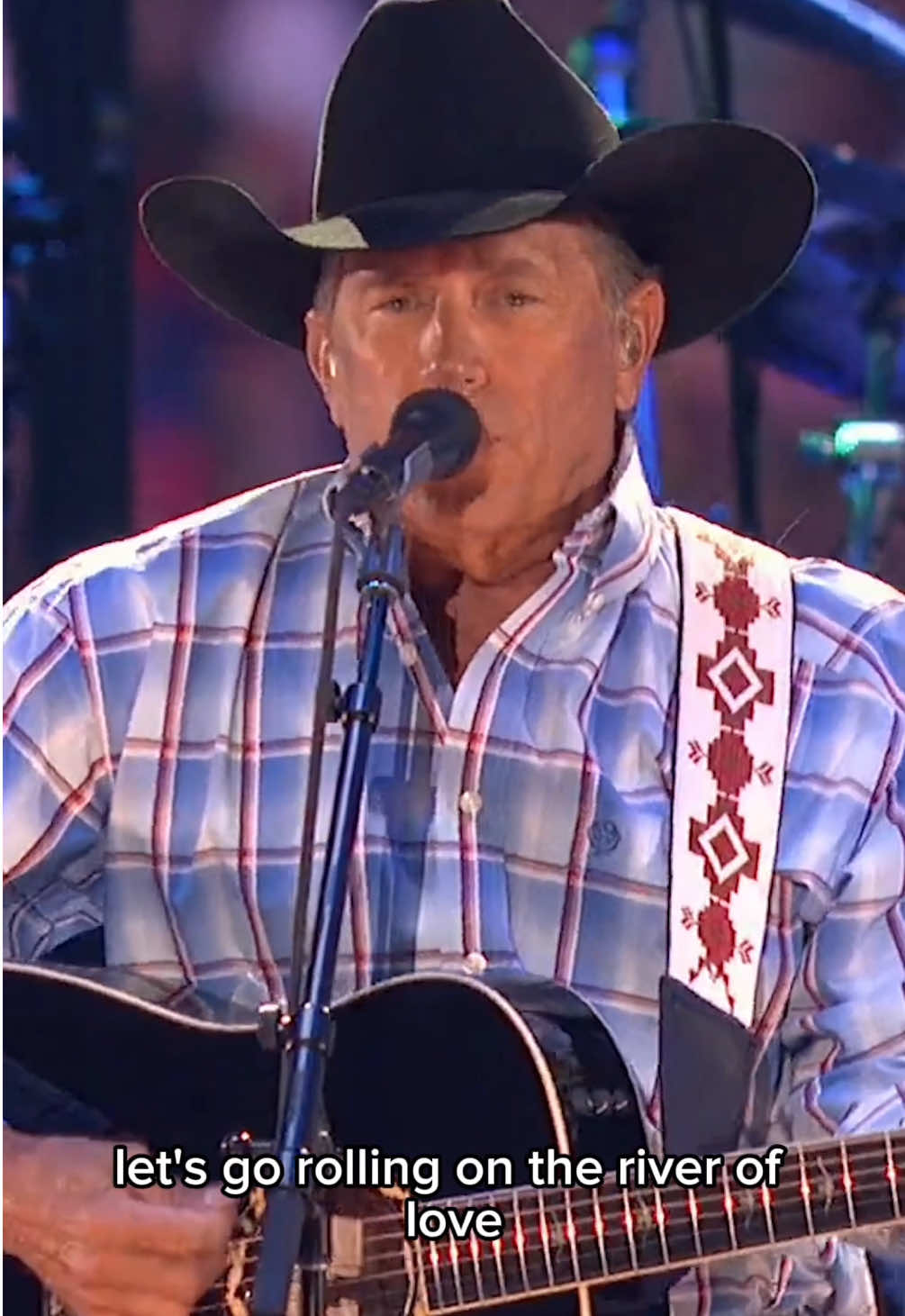 We'll be rolling on the river of love with this #ThrowbackThursday! What is your favorite lyric from this song? #CountryMusic #LiveMusic #GeorgeStrait