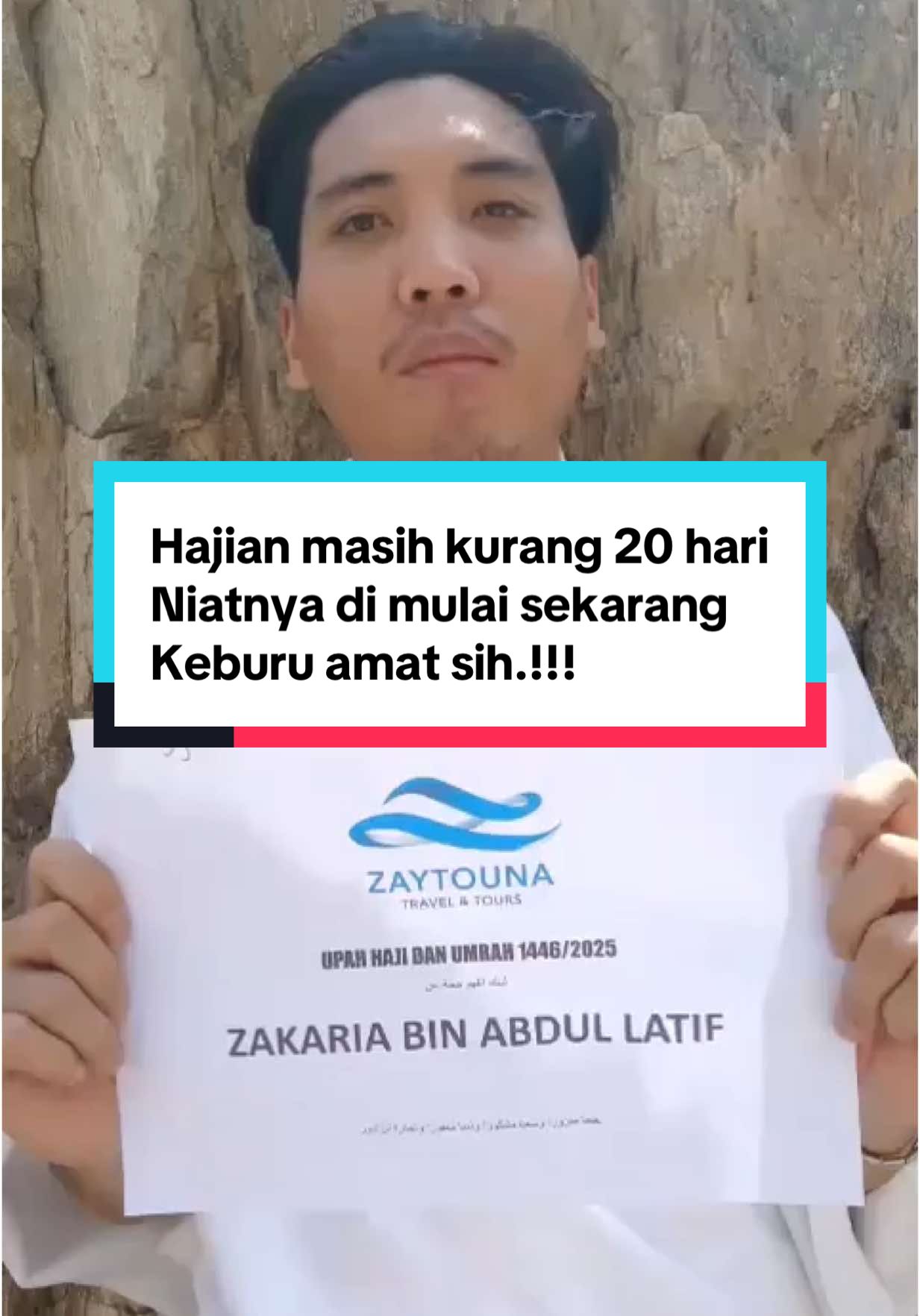 Hajinya masih lama, buat videonya mulai dari sekarang 😀😀😀😀😀 #fypシ゚ #fyppppppppppppppppppppppp #viral #haji2025 #zaytounatravel #malaysia #badalhaji #mekkah #sorotan #fypage @𝐀𝐛𝐮 𝐇𝐚𝐦𝐤𝐚 @TikTok 