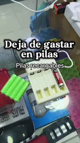 Set pilas recargables AAA. Incluye 4 pilas AAA y cargador #pilas #pilasrecargables #recargable 