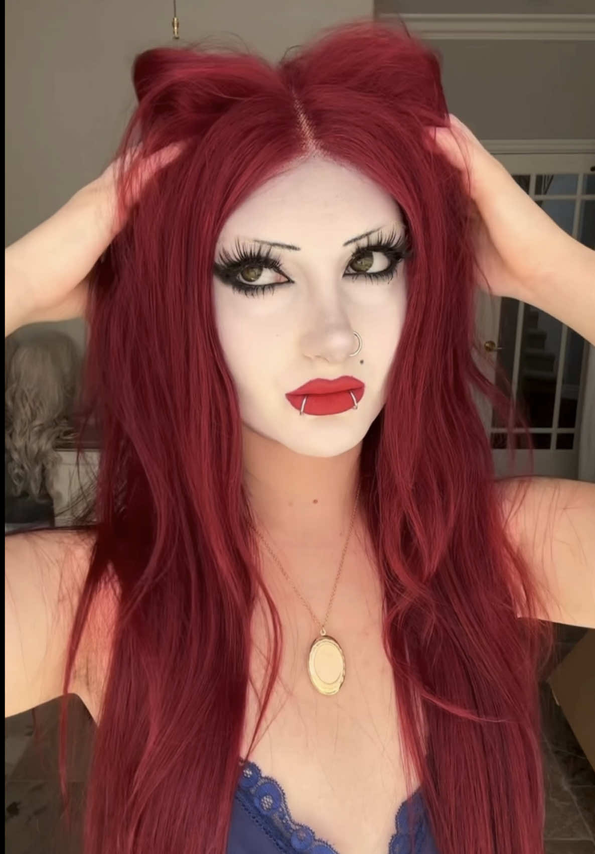 Our Sunset Makeup white foundation ✨ #gothmakeup #gothmakeuptutorial #gothmakeuplook #whitefoundation #sfxmakeup #cosplaymakeup #altmakeup #grungemakeup 