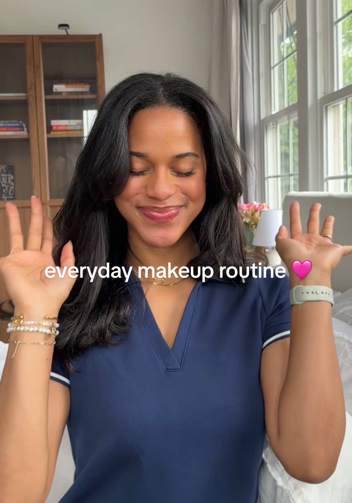 the simpler the better!! 🤭👶🏽💛 #makeup #grwm #fyp #mom 