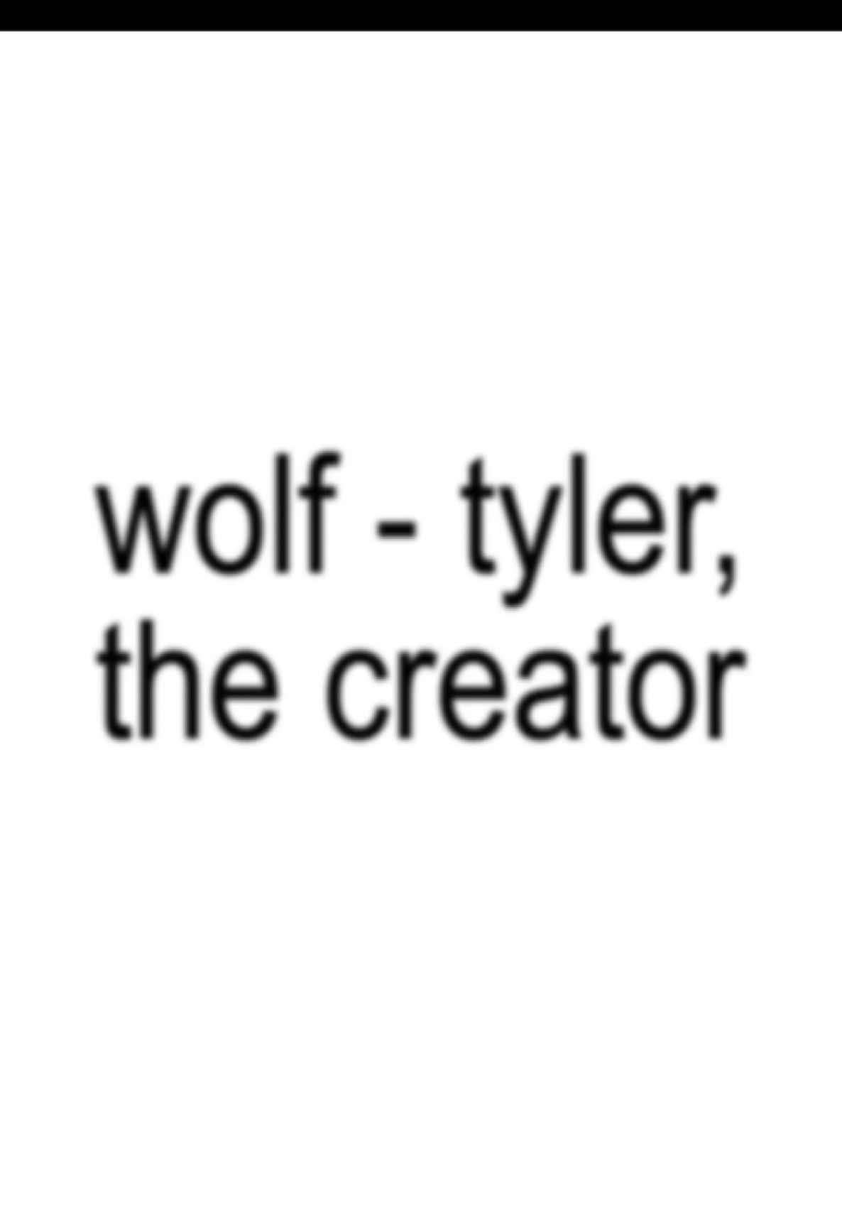 do yall want me to do more of these or nah #WOLF #wolf2013 #tylerthecreator #ofwgkta #wolfhaley #lyrics #lyricvideo #wolfalbum #wolflyrics #wolfgang #fyp #ttcfandom #golfwang 