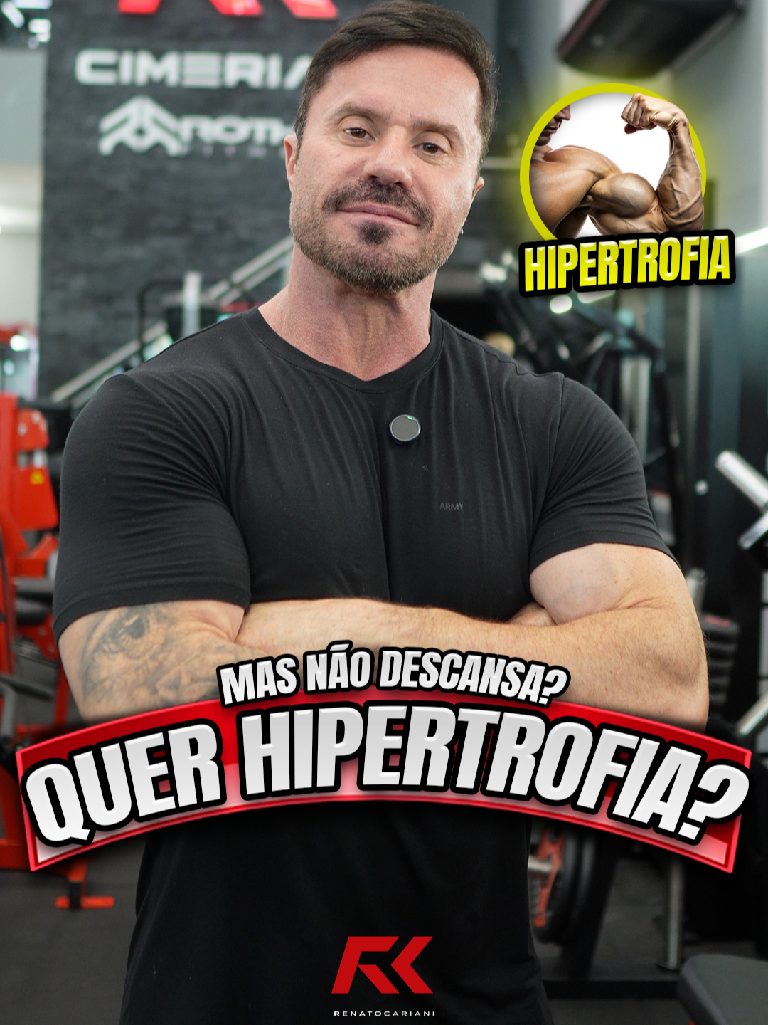 Você está treinando errado pra quem busca hipertrofia. Sabe por quê? 👉 Não faz progressão de cargas. 👉 Treina sem respeitar o descanso — faz 5, 6, 7 dias seguidos achando que vai crescer assim. 👉 Não entende que crescer não acontece no treino, mas no descanso. 👉 E ainda erra na execução, na intensidade e na alimentação. Hipertrofia não é sobre treinar todo dia. É sobre treinar forte, com estratégia e descansar na medida certa.  2 por 1, 3 por 1… Você precisa de dias pra recuperar, porque músculo cresce fora da academia. Se você não respeita esse processo, não tem como cobrar resultado do seu corpo. #TreinoInteligente #Hipertrofia #RenatoCariani #DisciplinaSempre #DescansoÉTreino