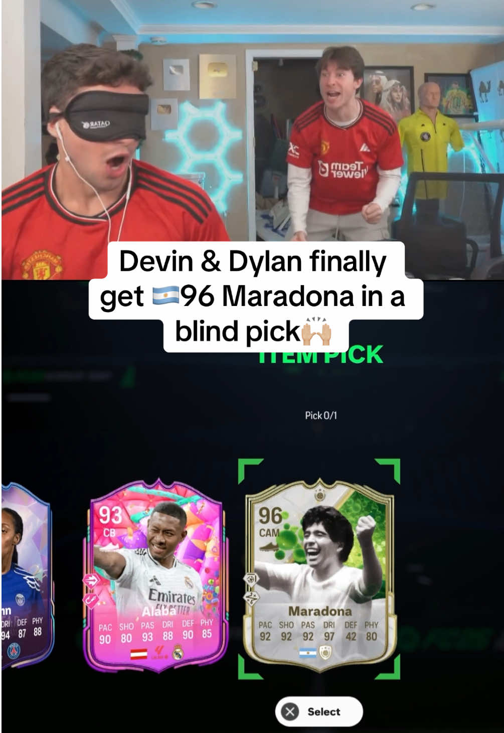 THE GOAT 🐐 #devincaherly #devinanddylan #fifa #fc25 #packopening #football #maradona #argentina #gaming #funny 