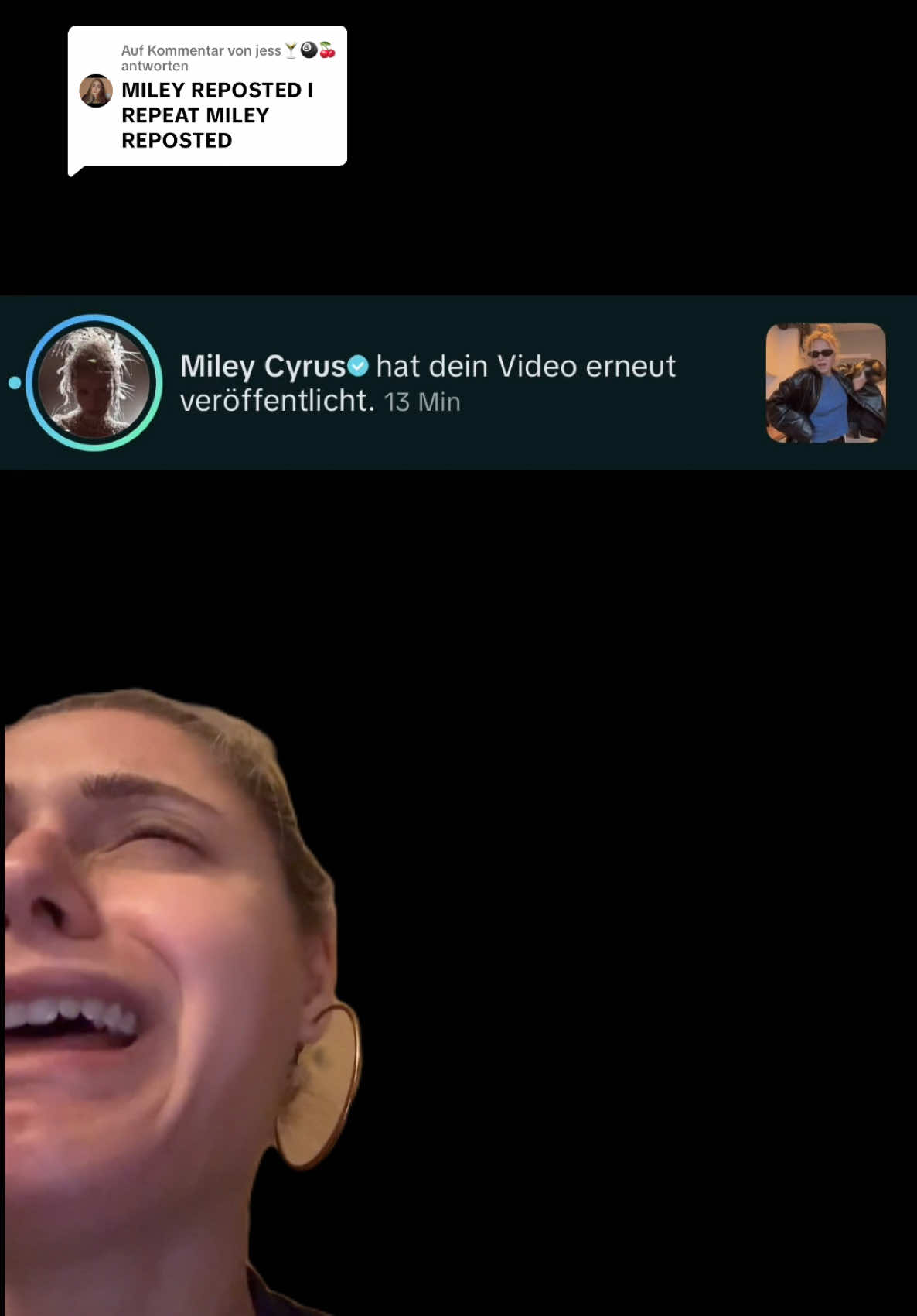 Antwort auf @jess🍸🎱🍒 i‘m waiting in Germany @Miley Cyrus I LOVE YOU 😭❤️❤️❤️ #okciao #mileycyrus 