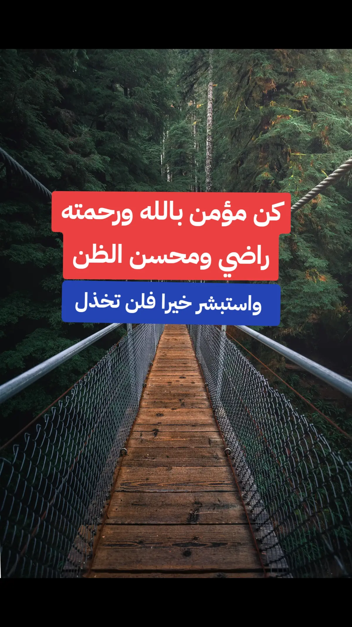 كن مؤمنًا بالله ورحمته | أحسن الظن… فلن تُخذل أبدًا! في لحظات الضيق، في أيام الألم، في وقت الانتظار الطويل… تذكر هذا الكلام جيدًا: إذا آمنت بالله، ورضيت بقضائه، وأحسنت الظن به… فلن تُخذل أبدًا! قال الله تعالى: 