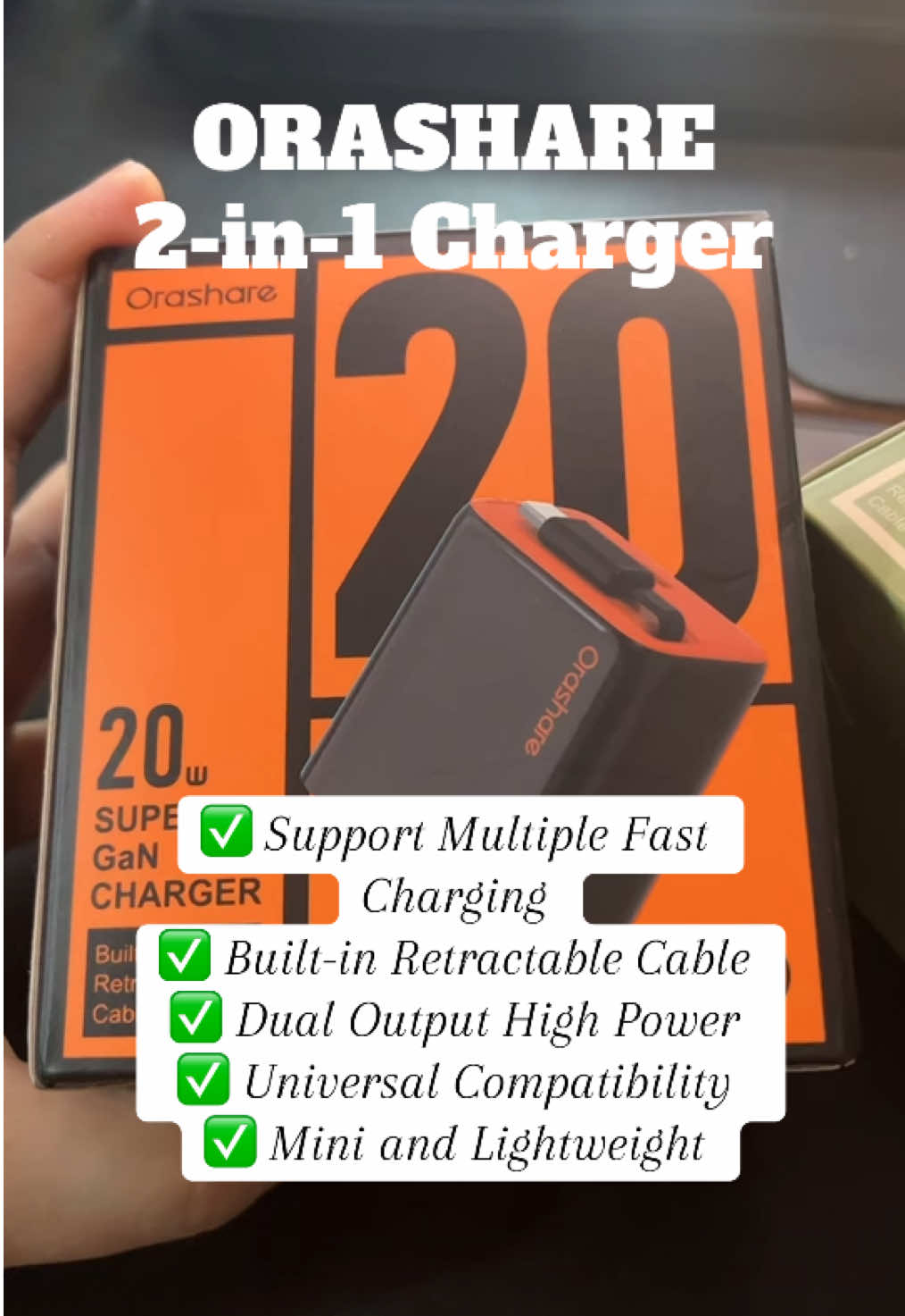 Orashare 2-in-1 Charger 😍😍😍 #charger #fastcharging #orashare #gadgets #mini #lightweight #fyp #fyppppppppppppppppppppppp #fypシ゚ #foryou #foryourpage 