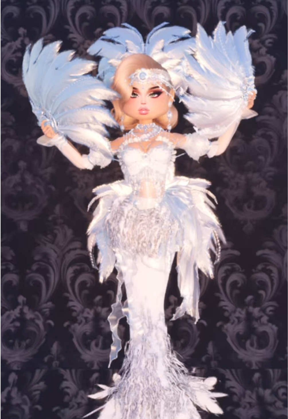 Day 15: Overdressed 🤍✨ #dresstoimpress #dti #roblox #gaming #GamerGirl #fashion #overdressed 