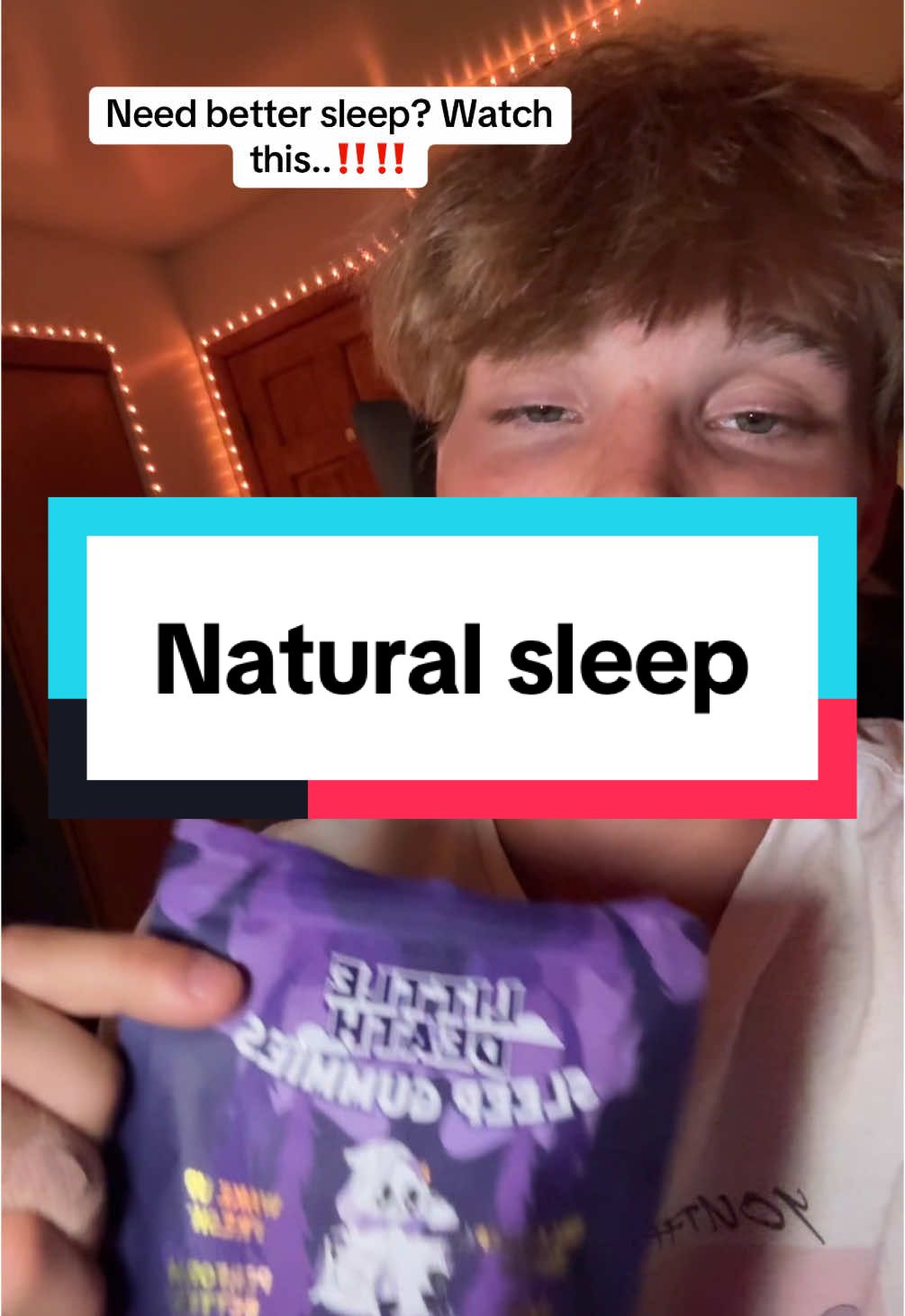 Only take these at night… Wait till the end😂 these natural sleep gummies are legit and 100% natural! Check them out, and get them before the sale ends! #sleep #naturalsleep #naturalsleepgummies #littledeath #sleepgummies #tiktokshopfinds #tiktokmademebuyit #tiktokshop #allnatural #sleeeepp #usa 