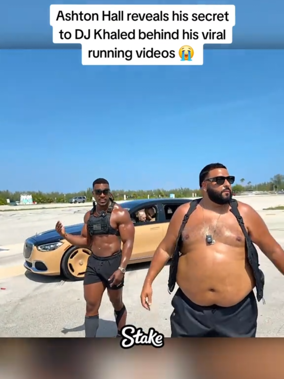 Ashton Hall reveals his secret to DJ Khaled behind his viral running videos 😭 #ashtonhall #djkhaled 