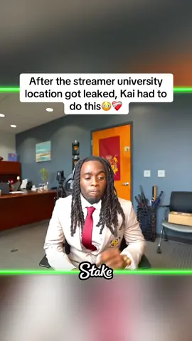 After the streamer university  location got leaked, Kai had to do this😳❤️‍🩹 #Kai #kaicenat #twitch #fyp #viral #amp #streameruniversity kai cenat streamer university #tylil #reggie #ddg #zias #blou #agent00 #streameruniversity #thestreameruniversity 