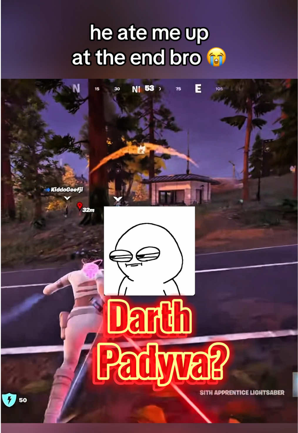he ate my up ngl #starwars #fortnite #fortniteclips #starwarsmemes #fortnitememes #darthvader #anakinskywalker #padme #gamingclips #padyva 