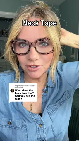Replying to @Debbie Santos Neck Lifting Tape #necktape #necktapertutorial #saggyneck #turkeyneck #crepeyneck #womenover50 