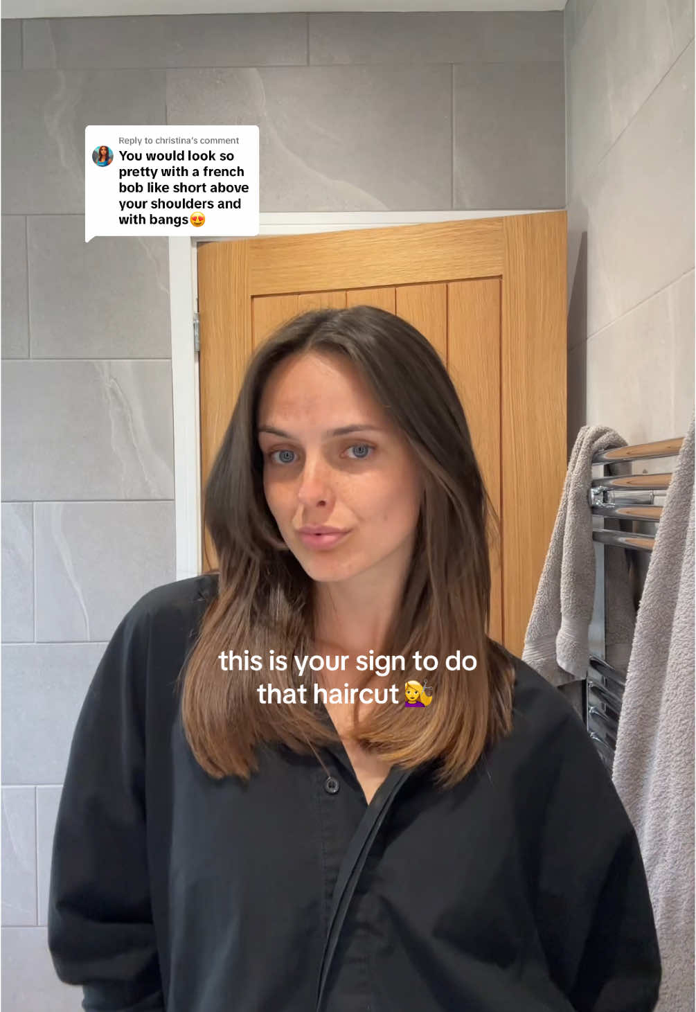 Replying to @christina YOUR GIRL BIT THE BULLET 🫣🫣 #shorthairstyles #haircut #shorthairstyles #frenchbob #shorthairinspo #hairinspo #newhaircut #newhair #fyp #girlssupportgirls #longtoshorthair #beauty #makeup 