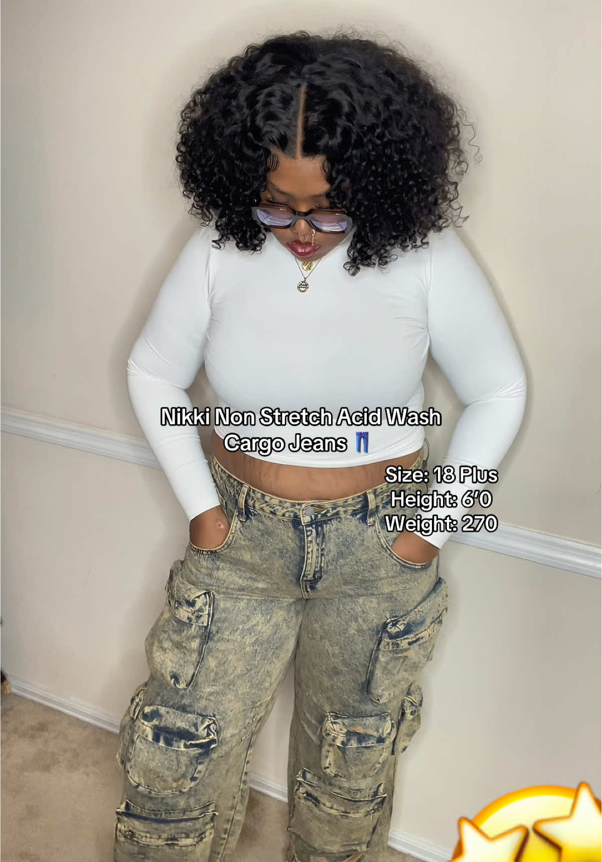 Finally got me some cargos and these are TEAAAA 😮‍💨🤏🏽 @Fashion Nova @FashionNovaCURVE #fashionnova #fashionnovacurve #curvyfashion #curvygirl #cargopants #cargojeans #jeans #denimjeans #acidwash #streetwear #fashionfavorites #tiktokshopmemorialday #imsoul 