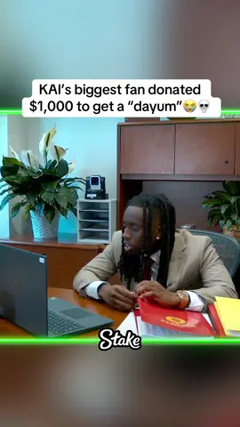 KAI’s biggest fan donated $1,000 to get a “dayum”😭💀 #Kai #kaicenat #twitch #fyp #viral #amp #streameruniversity kai cenat streamer university #tylil #reggie #ddg #zias #blou #agent00 #streameruniversity #thestreameruniversity 