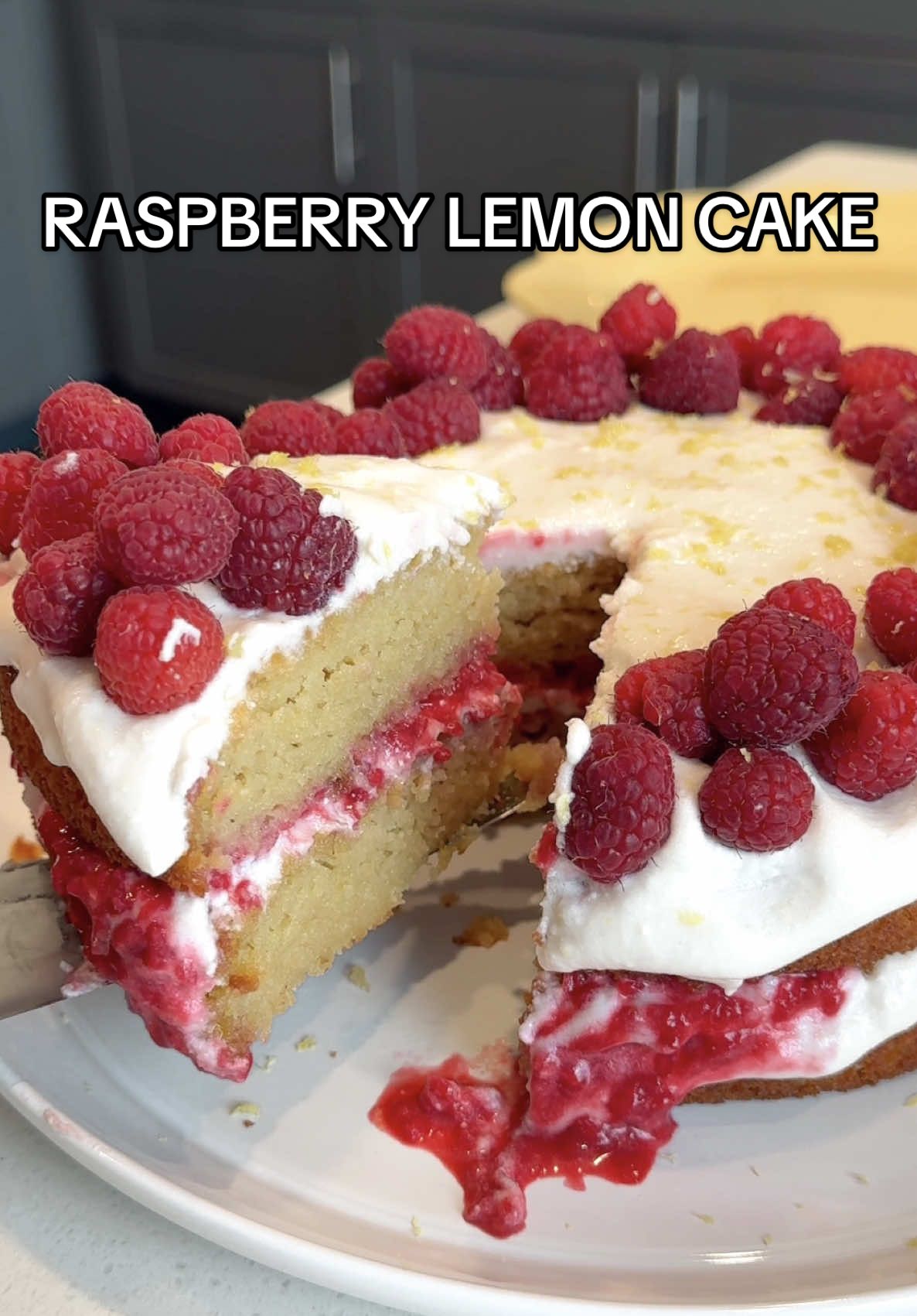 RASPBERRY LEMON CAKE🍰🍋(gluten free, dairy free, refined sugar free) A cake that’s made with simple ingredients, easy to make, and tastes delicious? Now that’s MY kind of birthday cake😍 I loveee how this cake turned out, super moist and fluffy and bursting with flavor from the fresh fruit. I can’t wait for you guys to try it!!  Wet Ingredients: -4 eggs -3/4 cup coconut oil -1 cup maple syrup -1 cup coconut milk -1 tbsp vanilla -2 tbsp lemon juice  Dry Ingredients: -1 cup coconut flour -1/2 cup tapioca flour -3 tsp baking powder -1/2 tsp baking soda -Zest of 2 small lemons  -1 tsp salt Frosting: -1 can coconut cream, top of cream only not liquid (refrigerate can overnight)*** -1-2 tbsp maple syrup (depending on how sweet you want it) -1 tsp vanilla Jam: -1 cup fresh raspberries  -1 tbsp maple syrup -1 tsp lemon juice -1 tbsp cornstarch (for thickening) How to: -preheat oven to 350F and grease two 7inch or 8inch springform cake pans -to a small bowl add eggs and oil, mix well -add remaining wet ingredients to the bowl and combine well -to separate bowl add all dry ingredients, mix well -pour dry ingredients into wet ingredients and mix until a batter forms -pour batter evenly into each cake pan and bake for 30-35min or until a tooth pick comes out clean -while the cake is baking make your frosting by combining all frosting ingredients to a large bowl (just the coconut cream part, not the liquid from the can) and mix with handheld mixer until smooth and fluffy, place frosting in fridge to set while cake is cooling -make your jam by adding the raspberries and maple syrup to a small sauce pan, stir continually over medium heat, and bring the jam to a boil, once boiling add the lemon juice and cornstarch, stir, and boil for about 15min, reduce the heat and pour jam into a bowl, place in fridge to harden while cake cools  -wait until cake is completely cooled before layering with jam and frosting, decorate with fresh strawberries and lemon zest, enjoy! Let me know if you try this recipe🥰 #rasberrycake #lemoncake #glutenfreerecipes #dairyfreerecipes #healthyrecipes #refinedsugarfree #coconutcream #lemonrecipes #springrecipes #summerrecipes #healthybaking 