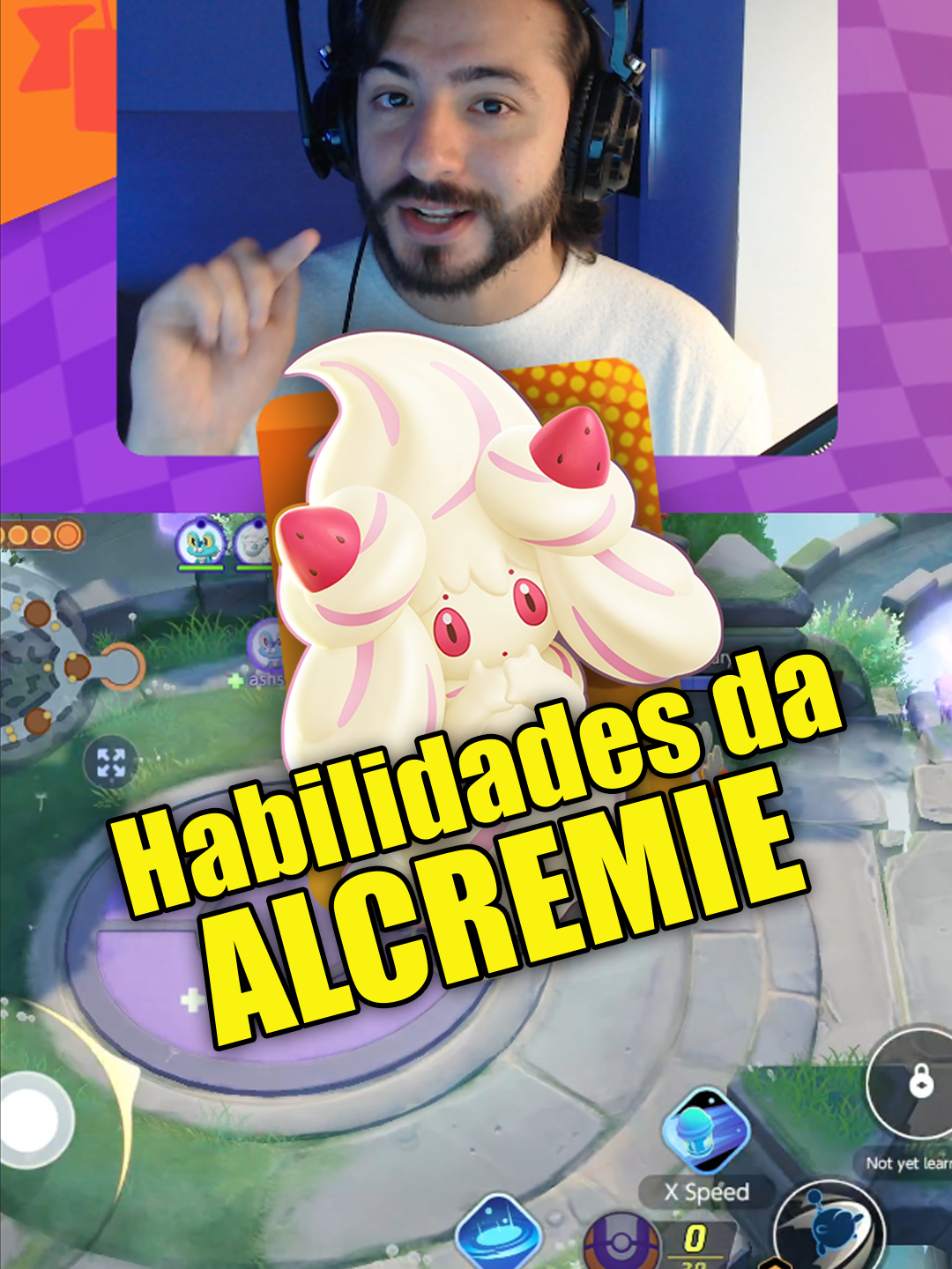 Bora conhecer aqui as habilidades da Alcremie, o próximo Suporte de Ataque Especial do Pokémon Unite que chega no dia 12 de Junho! O que acharam dela!? Vão pegar? Acho que ela vai ser uma excelente suporte de peel!! #alcremie #pokemonunite #pokemonunitegameplay #suporte
