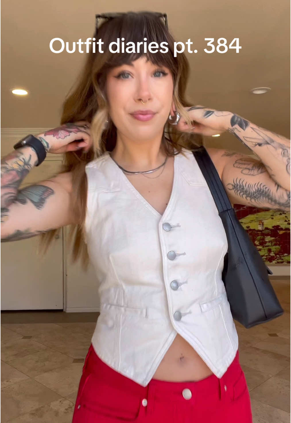 Can you tell my top and my shoes are two different shades of white? #OOTD #outfitinspo #outfitideas #outfitoftheday #outfitcheck #fyp #foryou 