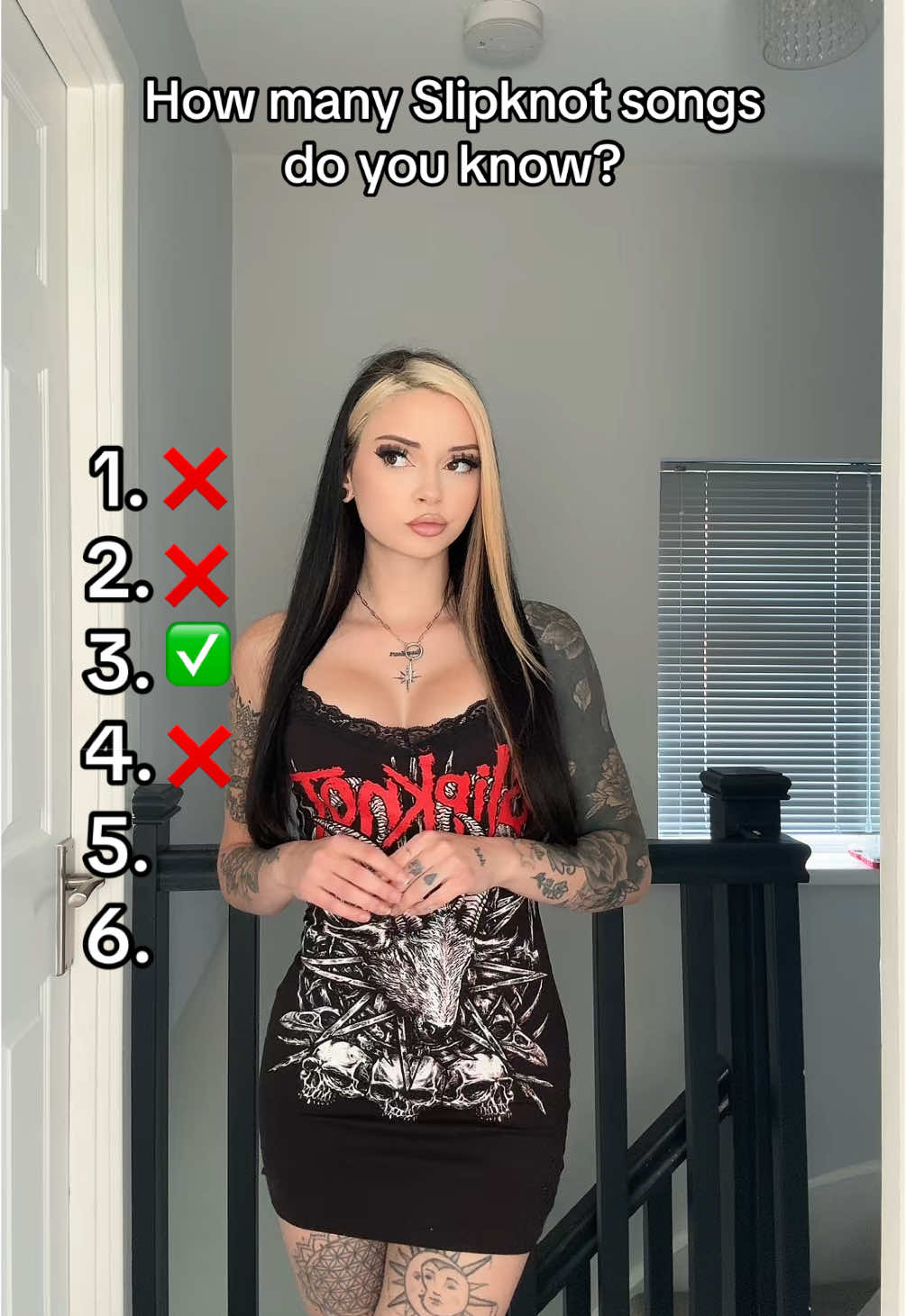 How many Slipknot songs do you know?👀 #slipknot #metalgirl #metalcore #numetal 