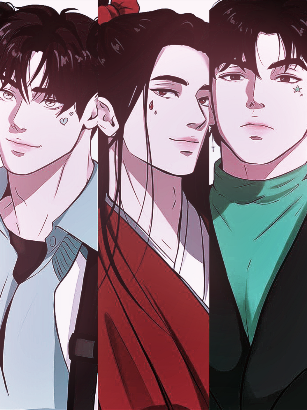 LEZHIN TRIO💙❤️💚 (se ve tan sencillo y me tomó +2 horas 😔) fanart:manhwawrld #jinxmanhwa #pearlboy #pintornocturno #jaekyung #dooshik #seungho #manhwabl #Edit #Viral #luvdosk 
