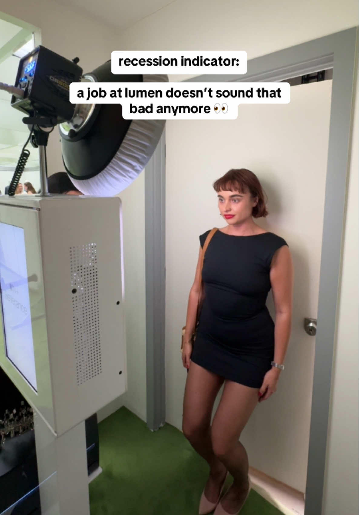 Did someone say “job security”?! Thank you @Apple TV for letting me visit the Lumen office for a night! And thanks for letting me leave 👀 #severance #appletv #lumen #recessionindicators 