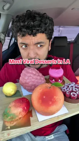 Most Beautiful Desserts in LA🍑 #foodtiktok #foodreview #Foodie #eating #mukbangeatingshow #dessert #pastries 