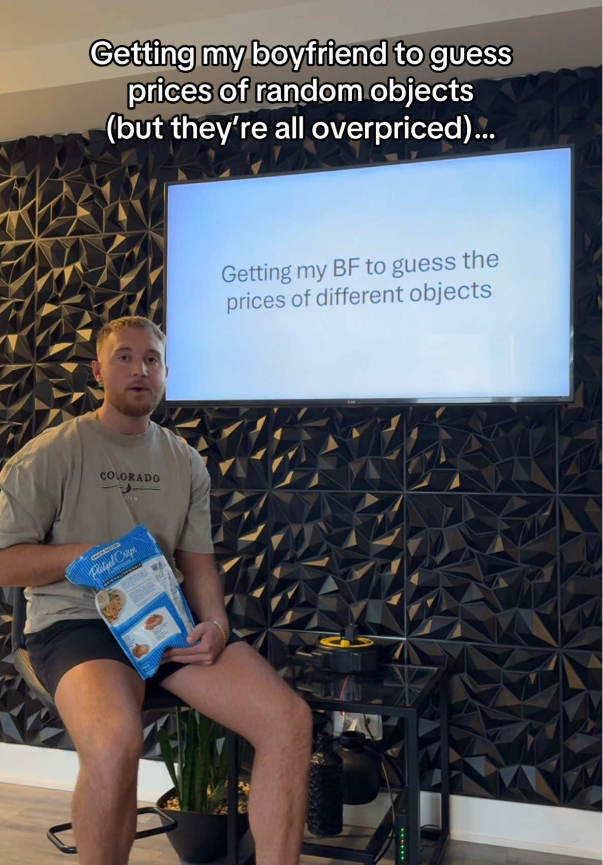 His reaction to every single one is priceless 😭 #fyp #couplescomedy #couplescontent #boyfriendchallenge #relationships #calebnandrea 