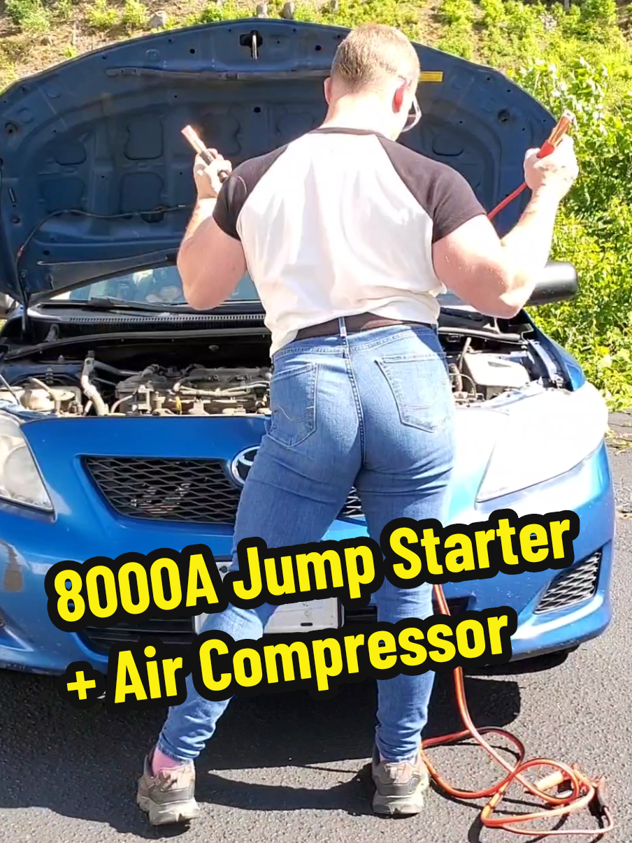 The Little BIG portable Jumpstarter & Tire Pump!  #carproblems #flattire #jumpstarter #cartools 