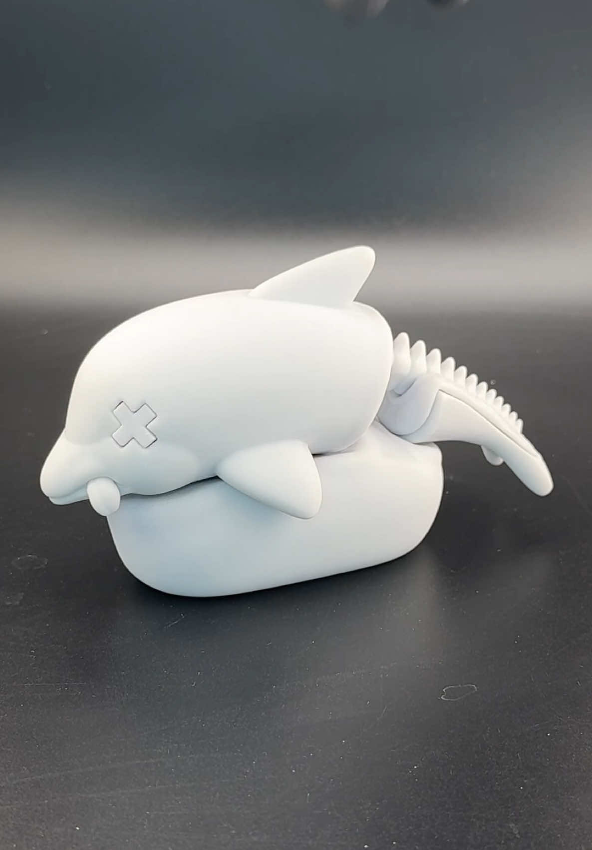 From 3D sculpting to 3d printed: Dead Dolphin Nigiri Toy. These are all the things I've learned from the mistakes of going through the prototypes of designing this toy. Printed with @S@SUNLU 3Desin on the Halot X-1 by @P@PioCreat3Dashed in Mercury by @E@Elegoo 3D Officialnd cured in machine by Sunlu. Pen sander is from @for@f@formlabsn#nomadsculpt3#3dsculpting3#3dprintingh#halotx1s#sunluc#crealitye#elegoof#formlabs
