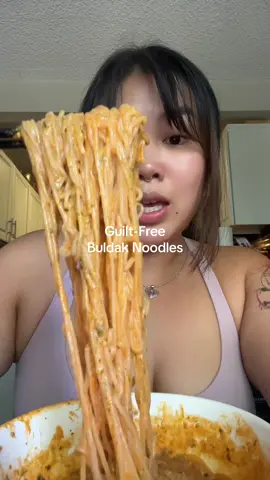 My guilt free buldak noodles!!  I will still eat the real thing tho cause i love carbs 🙂‍↔️ also warning Konjac is high in fiber so…well you’re welcome? 😉 #lowcaloriemeal #buldak #konjacnoodle #EasyRecipe 